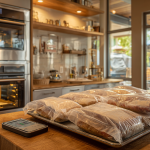 Cuisson sous vide au four avec sachets scellés en cuisine